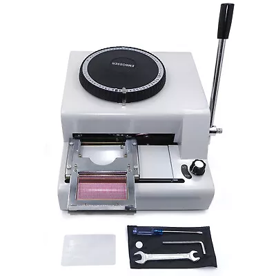 Embossing Machine 72-Characters Card Embosser Printer Code ID PVC Stamping Credi • $239.99