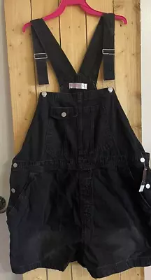 *juniors*no Boundaries* Relaxed Fit Black Shortalls*size 3x (23) Overall Shorts* • $18.99