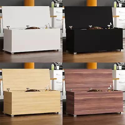 £49.90 • Buy Storage Ottoman Chest Toy Box Bench Bedroom Blanket Bedding Box Wooden Large