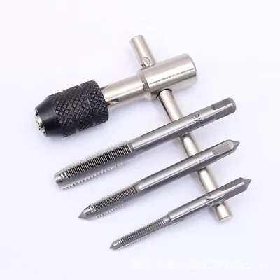 New 6Pcs Tap Wrench & Chuck Set Tool T-Handle Metric M3 M4 M5 M6 M8 And Die UK • £3.95