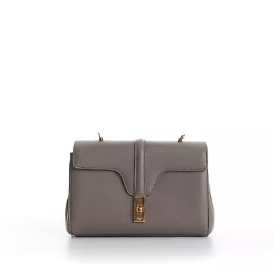 CELINE 2950$ Teen Soft 16 Bag - Supple Grained Calfskin Pebble Gray • $2655