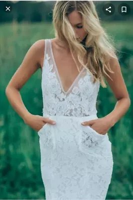 $849 • Buy Made With Love Frankie Wedding Dress (Size 8) - Like New & Dry Cleaned