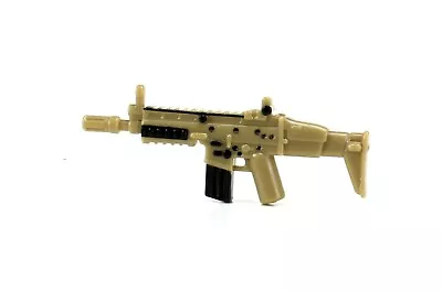 Camo Dark Tan SCAR Assault Rifle Compatible With Toy Brick Minifigures Army • $2.56