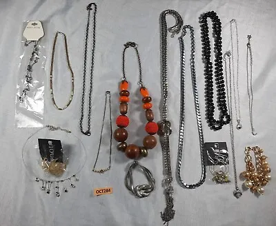 Mixed Costume Jewellery Job Lot Necklaces Bracelets Earrings OCT284 • £9.49