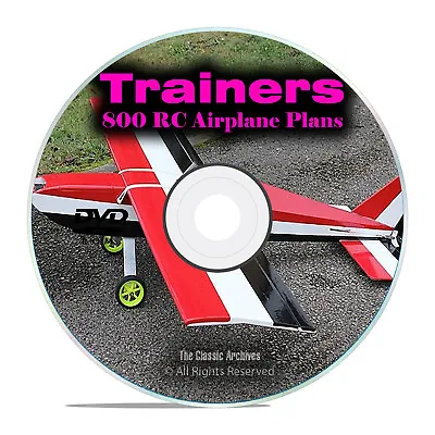 800 Trainer RC Remote Control Model Airplane Plans Training Planes DVD I19 • $11.95