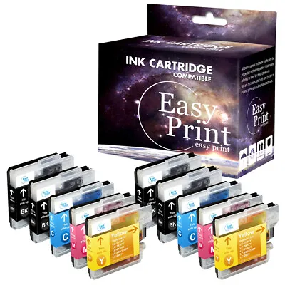 10PK LC61 Ink Cartridge Fits Brother MFC-J415W MFC-5490CN MFC-J615W DCP-197C • $14.99