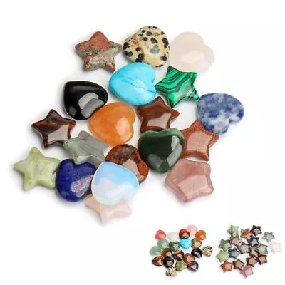 Mixed Color Natural Stone Reiki Healing Crystal Star Heart Home Decorate Hot • $8.63