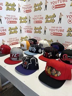 12 Snap Back Hat  Lot Vintage & Modern New Era & More NBA NFL MLB LOOK! Lot #3 • $65