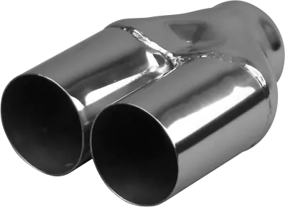 Exhaust Tip In 51-76mm(2  - 3 ) Out 76mm(3 )x2 Stainless YP76SC • $65