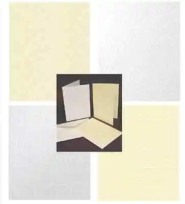 £3.45 • Buy Packs 50 Textured Blank Cards & Envelopes, Inserts & Wedding Place Settings