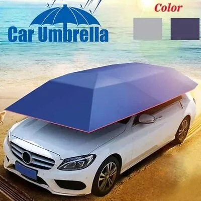 Outdoor Folded Canopy Cover Car Roof Cloth Dustproof Car Roof Sun Umbrella • £45.31