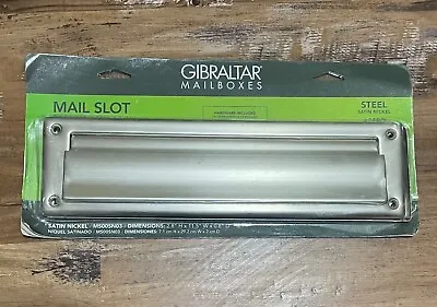 Gibraltar Satin Nickel Tone Mail Slot New Open HARDWARE INCLUDED 2.8 X11.5 X0.8  • $17.99