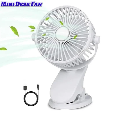 $22.99 • Buy Portable 360° Mini Fan Travel USB Rechargeable Clip On Desk Pram Car Cooling Fan
