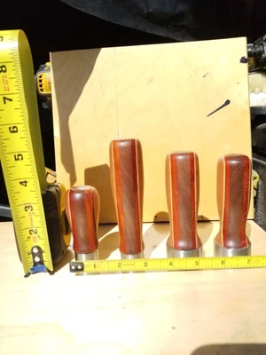 $25 • Buy File Handle Lot Of 4 Exotic And Domestic Woods Handmade