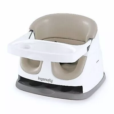 Ingenuity Baby Base 2-in-1 Booster Feeding And Floor Seat With Self-Storing Tray • $27.99