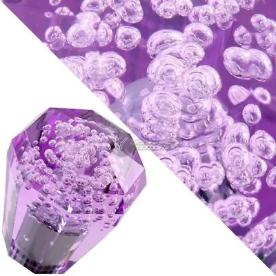 JDM Universal Diamond Crystal VIP Style Manual  Shifter Shift Knob 60MM PURPLE • $17.88