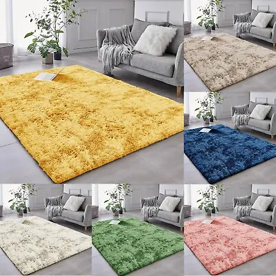 Fluffy Rugs Non Slip SHAGGY RUG Super Soft Rug Living Room Floor Bedroom Carpet • £85