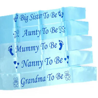 BABY SHOWER SASHES Mummy To Be Nanny Aunty & Big Sister & Grandma To Be Sash • £1.95