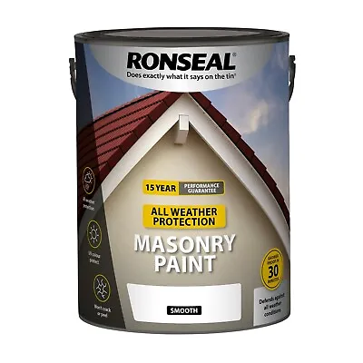 Ronseal All Weather Masonry Paint - All Colours - 5L • £22.99