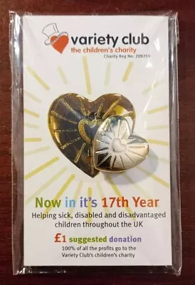 Collectible Variety Club Gold Heart Pin Badge - 2008 (Bagged & Backed) • £4.99