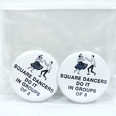 Vintage Pin Set Square Dancers Do It In Groups Of 8 • $5