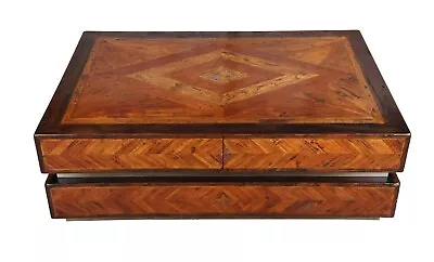 Theodore Alexander Brunello Sera Coffee Cocktail Table Acacia Parquetry 5100-182 • $4680