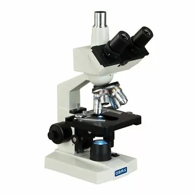 OMAX 40X-2000X LED Trinocular Biological Compound Microscope W Mechanical Stage • £264.16