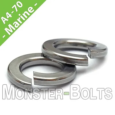 A4 (316) Stainless Steel Split Lock Washer DIN 127B - M2 M2.5 M3 M4 M5 M6 M8 M10 • $4.47