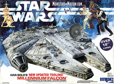 Star Wars A New Hope Millennium Falcon 1/72 Model Kit MPC (Upgraded) 26WMP04 • $84.99