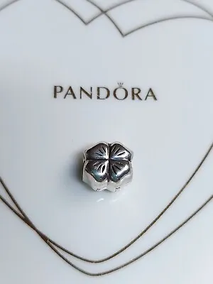 Genuine Pandora Silver Solid 🍀 Lucky Four Leaf Clover Charm S925 ALE • £10
