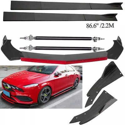 For Mercedes-Benz Carbon Fiber Front Bumper Lip Rear Splitter Spoiler Side Skirt • $159.99