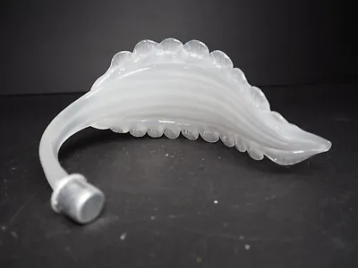 Italian Murano ? White Glass Chandelier Spare Parts - Leaf  (D) • £10.99