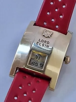 Vintage 1957 Lord Elgin Elvis Direct Reading Men`s Jump Hour Wristwatch • £401.57