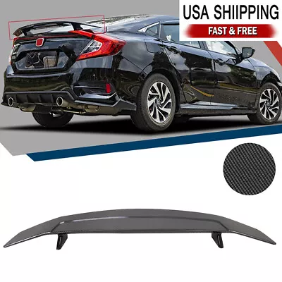 Universal For Car Sedan GT Style 52  Black Rear Trunk Spoiler Lip Roof Tail Wing • $57.72