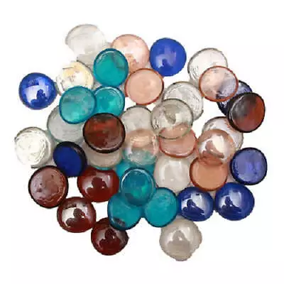 70 X Assorted Multi Colour Decorative Glass Pebble Stones Beads Vase Nuggets • £3.29