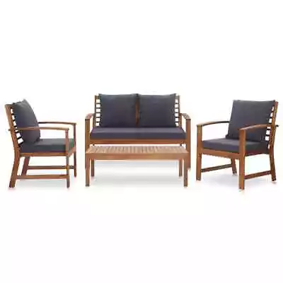 4-Piece Outdoor Sofa Set With Cushions Garden Patio Lounge Solid Acacia Wood • $547.95