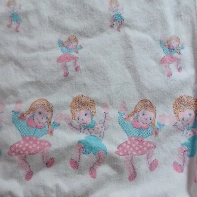 Vintage Baby Recieving Blanket Rag Dolls Cotton Flannel  • $14.36