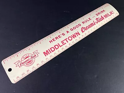 Vintage Metal CREAMI-RICH MILK Middletown NY Advertising Ruler • $11.99