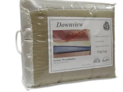 Luxury Acrylic Blanket In Camel Brown Single Bed Size 180cm X 230cm Satin Bound  • £22.99