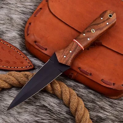 FullTang Double-Edged V42 Military Damascus Steel Dagger Boot Knife Survival • $26.99