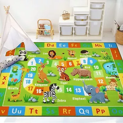 Large Kids Rug 6.6' X 5' Play Rug For Playroom ABC Animal Area Rug For Kid Room • $51.99