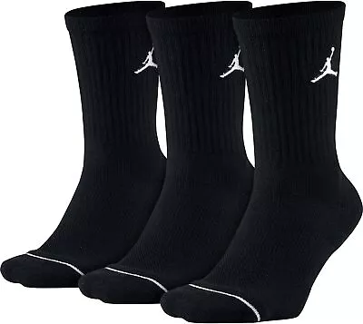 Jordan Jumpman Crew 3 Pair Men's Socks Black/White Large  • $48.70