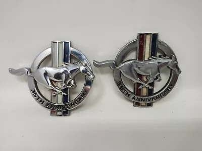 Set Of 2: 1999 FORD MUSTANG 35TH ANNIVERSARY EMBLEM - Pony Facing Right • $24.95