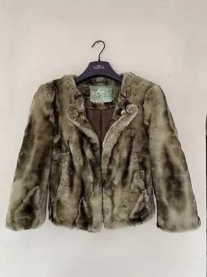 Vintage New Look Bolero Faux Fur Jacket Women’s Size UK 10 • $18.66