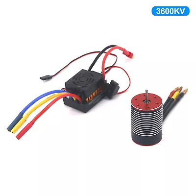 3600KV/4500KV/5200KV 3650 Brushless Motor & 60A ESC Combo For 1/8 1/10 RC Car • $67.09