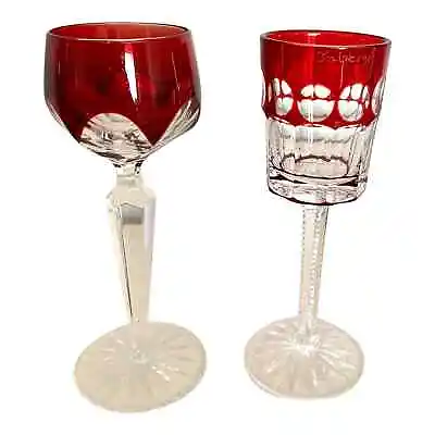Faberge Red Crystal Cordial Glasses - A Pair • $225