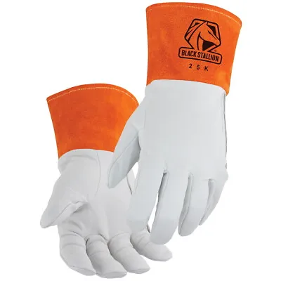 $24.99 • Buy Black Stallion Premium Kidskin TIG Welding Gloves With DragPatch (Medium) (25K)