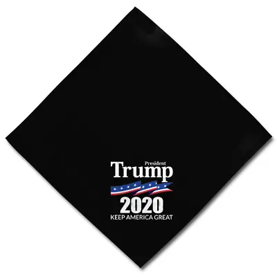President Donald Trump 2020-Keep America Great Scarf Black Bandana (22” X  22”)  • $15