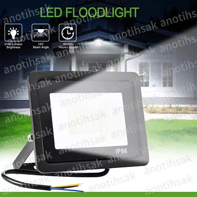 LED Floodlight Outside Light 100W Security Flood Lights Outdoor Garden Spotlight • £12.90