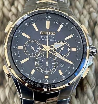 Seiko Coutura SSG010 Radio Sync Solar Powered Chronograph • £250